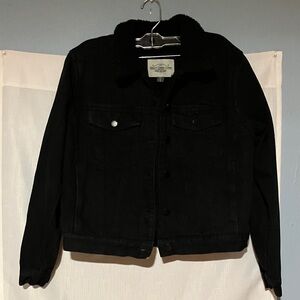 Ashley By 26 International Black Jacket with Sherpa Collar